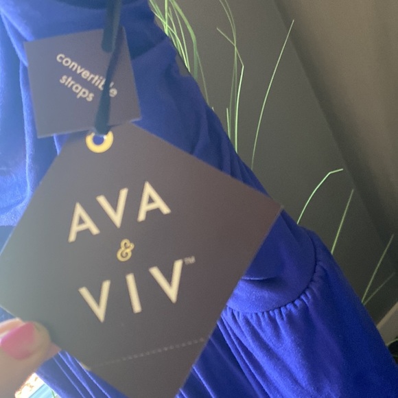 Ava & ViV purplish  blue jumper with pockets adjustable straps - Picture 11 of 16